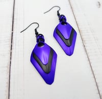Image 2 of Purple Poison Serpent Scale Earrings