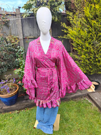 Image 1 of Amara Wrap dress - hot pink
