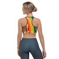 Image 1 of Rainbow Geode Sports bra