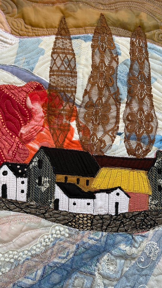 ‘Winter lace’ - winter art quilt, 57x54 cm Image 5