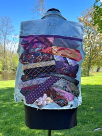 Image 2 of XXL Crazy Patch Denim Vest