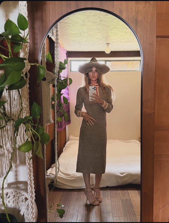 70s knit wool sweater dress