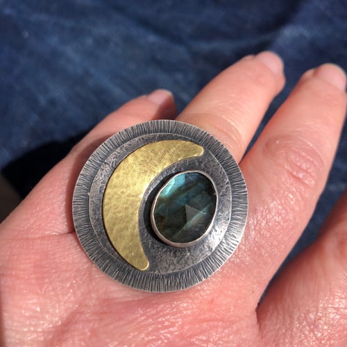 Image of Quarter Moon Ring #1