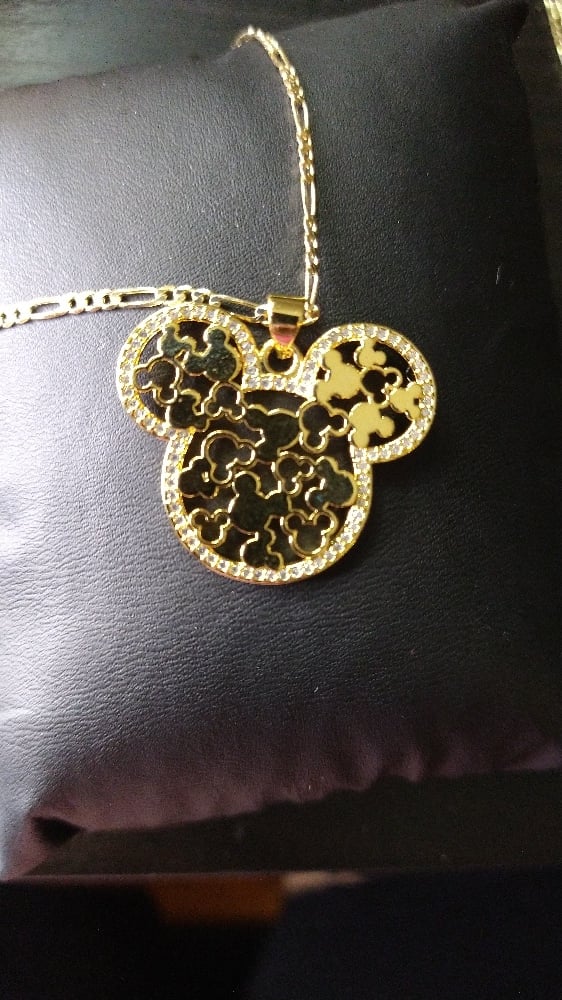 Gold Platinum Blue Star Hat Disney Mickey Mouse Pendant Chain Necklace |  eBay
