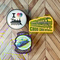 Image 1 of I Love Trains vinyl stickers