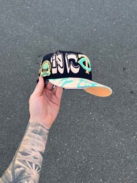 Image 3 of  PEACH BRIM TRI TONE MINNESOTA TWINS CUSTOM FITTED CAP