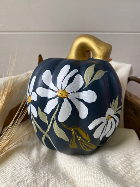 Image of Hand-Painted Ceramic Pumpkin 2