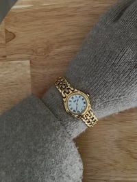 Image 1 of Vintage Gold 18K Gold Plated Pulsar By SEIKO Roman numerals