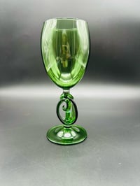 Image 3 of Green wine glass