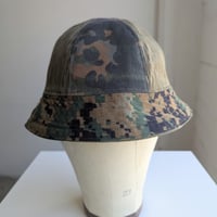 Image 7 of Reworked 6-panel Reversible Bucket Hat Camouflage-2  L 23"