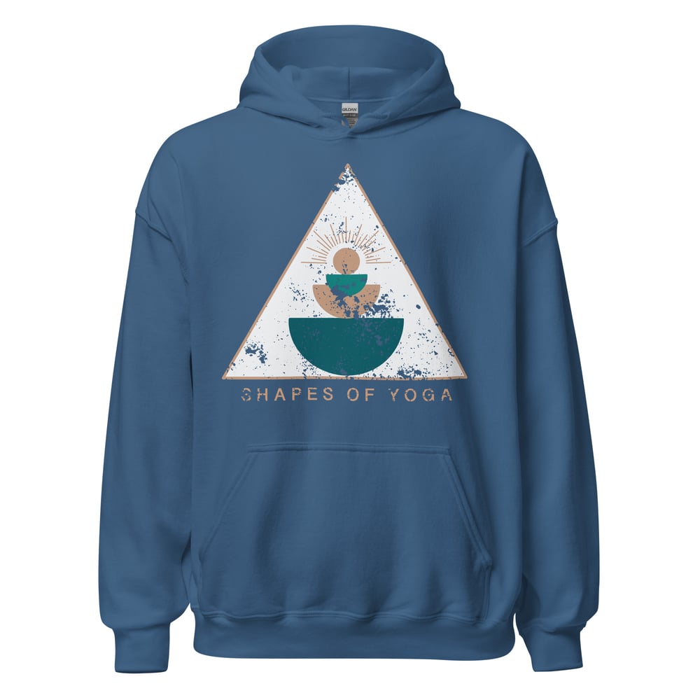 Unisex Hoodie - Shapes of Yoga Distressed Design