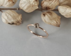 Image of 18ct Rose gold, Champagne colour Rose-cut diamond ring (LON213)