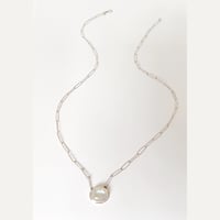 Image 2 of Moonstone Link Chain- Silver
