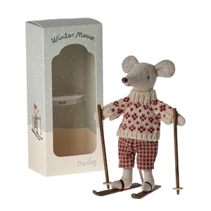 Image of Maileg - Winter Mouse with Skis Mum