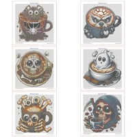 Image 3 of Haunted coffee Mini Diamond Painting Kit by HBM