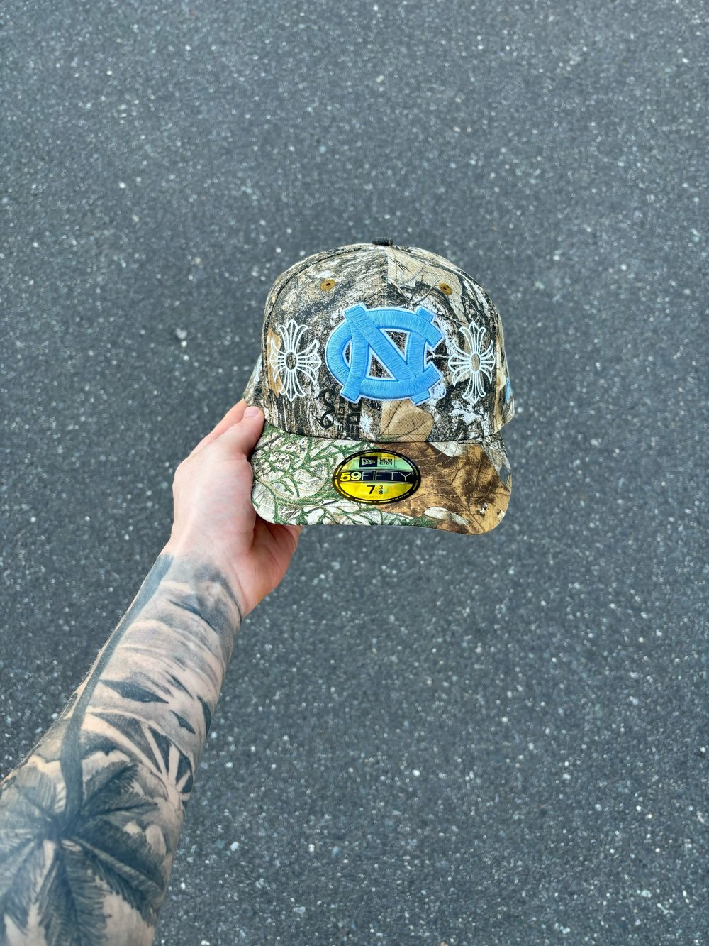 Image of REAL TREE UNC CHAPEL HILL CUSTOM FITTED CAP