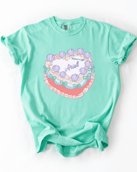 seashell princess cake tee