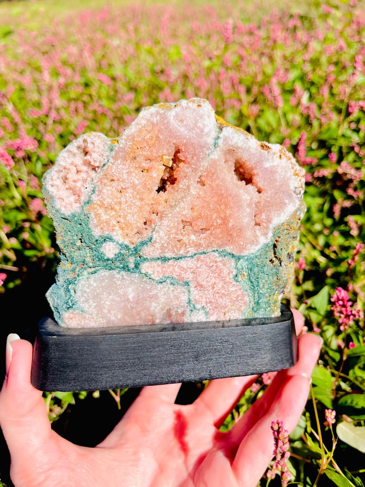 Image of Pink Amethyst slab stand