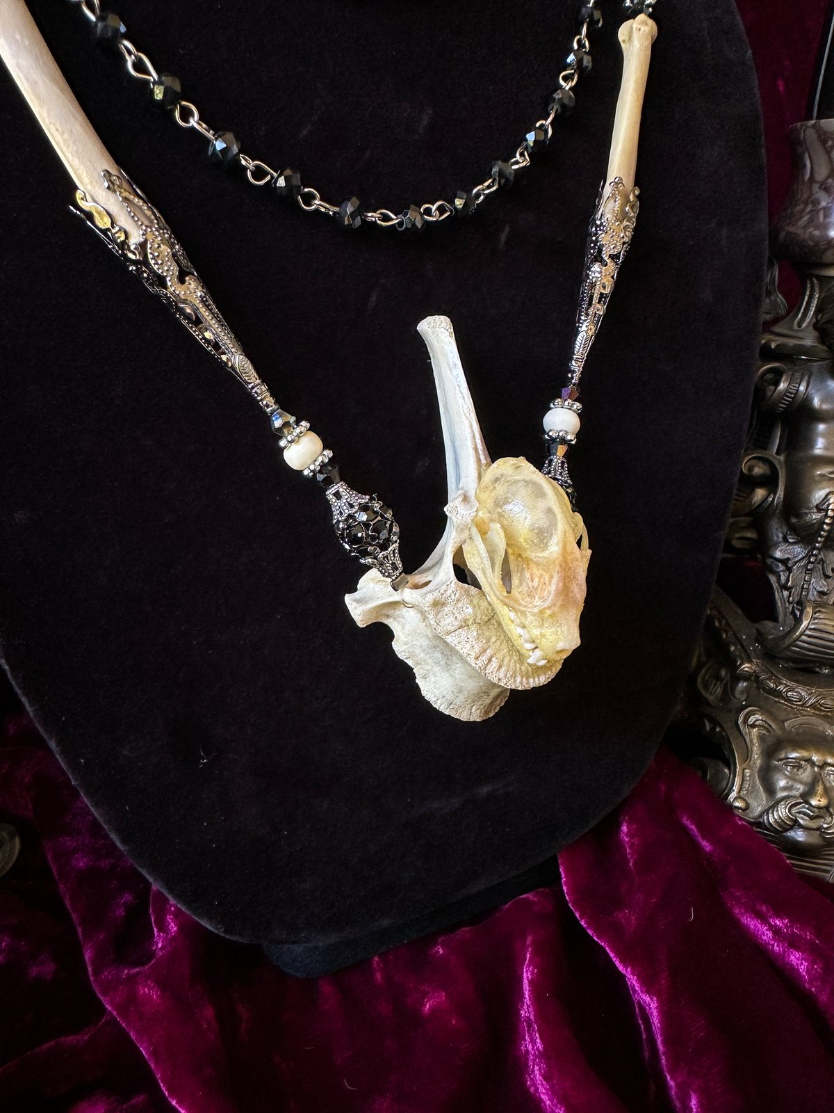 Bat Skull - Layered Necklace | Madame Macabre's House of Bat Skull - Layered Necklace | Madame Macabre's House of