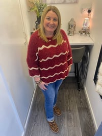 Image 2 of Shimmer Wave Stripe Jumper 