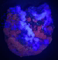 Image 4 of Green Fluorite & Druzy Quartz With UV Calcite Specimen #1840