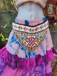 Image 10 of Tribal festival belt white triangle