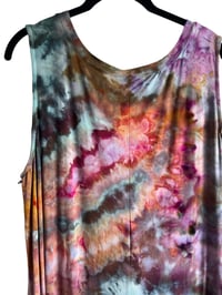 Image 7 of 2XL Luxe Knit V-Neck Tank in Tropical Watercolor Ice Dye