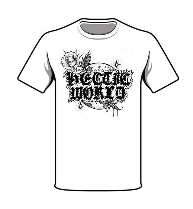 Hectic World Logo White Short Sleeve 