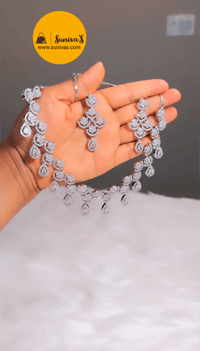 Image 1 of Runa-Stunning AD Necklace Set  with Earrings