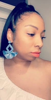 Image 2 of Tabitha Beaded Tassel earrings