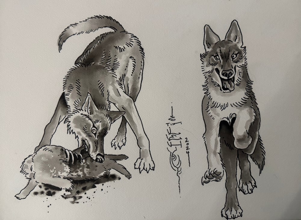 Image of Tim Lehi “Reapers & Wolves #92” Original Art