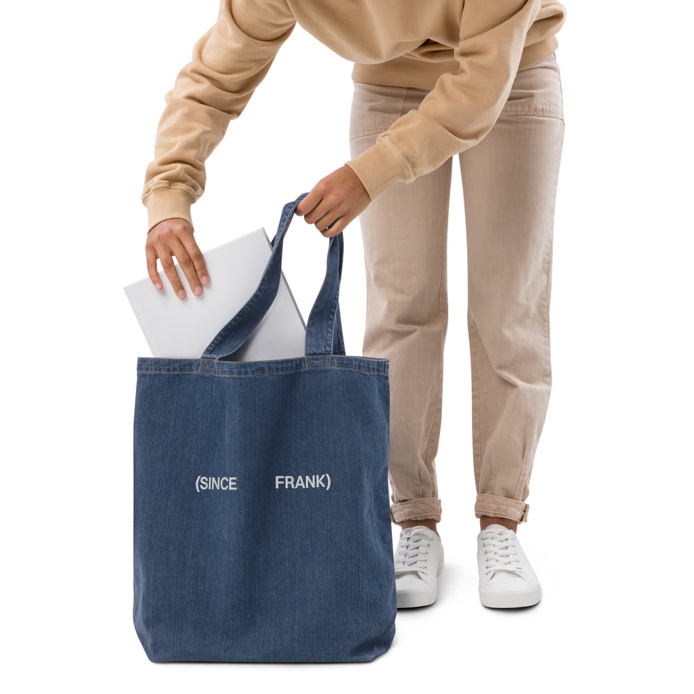 Organic denim tote bag Since Frank (embroidered)
