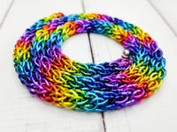 Image 7 of Rainbow Candy Cane Cord Necklace