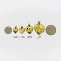 Image 2 of 14K Nugget Heart Pendant 