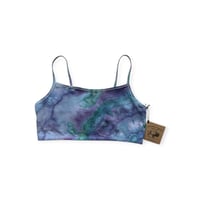 Image 1 of L (38) Cotton-Blend Strappy Bralette in Mermaid Agate Ice Dye