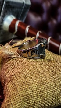 Image 4 of 👑The Armored Kingdom Silver Thunderstrike Hammer of Mjolnir Ring-Thor’s Hammer Design