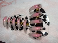 Image 3 of Pink Shimmer Ombre Curved Nails