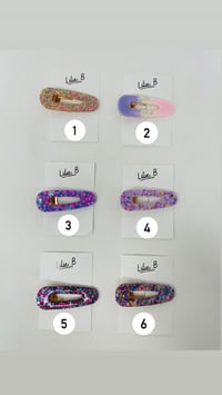 Image 2 of Barrette Poppie Clip Lilie B Créations tons de violet