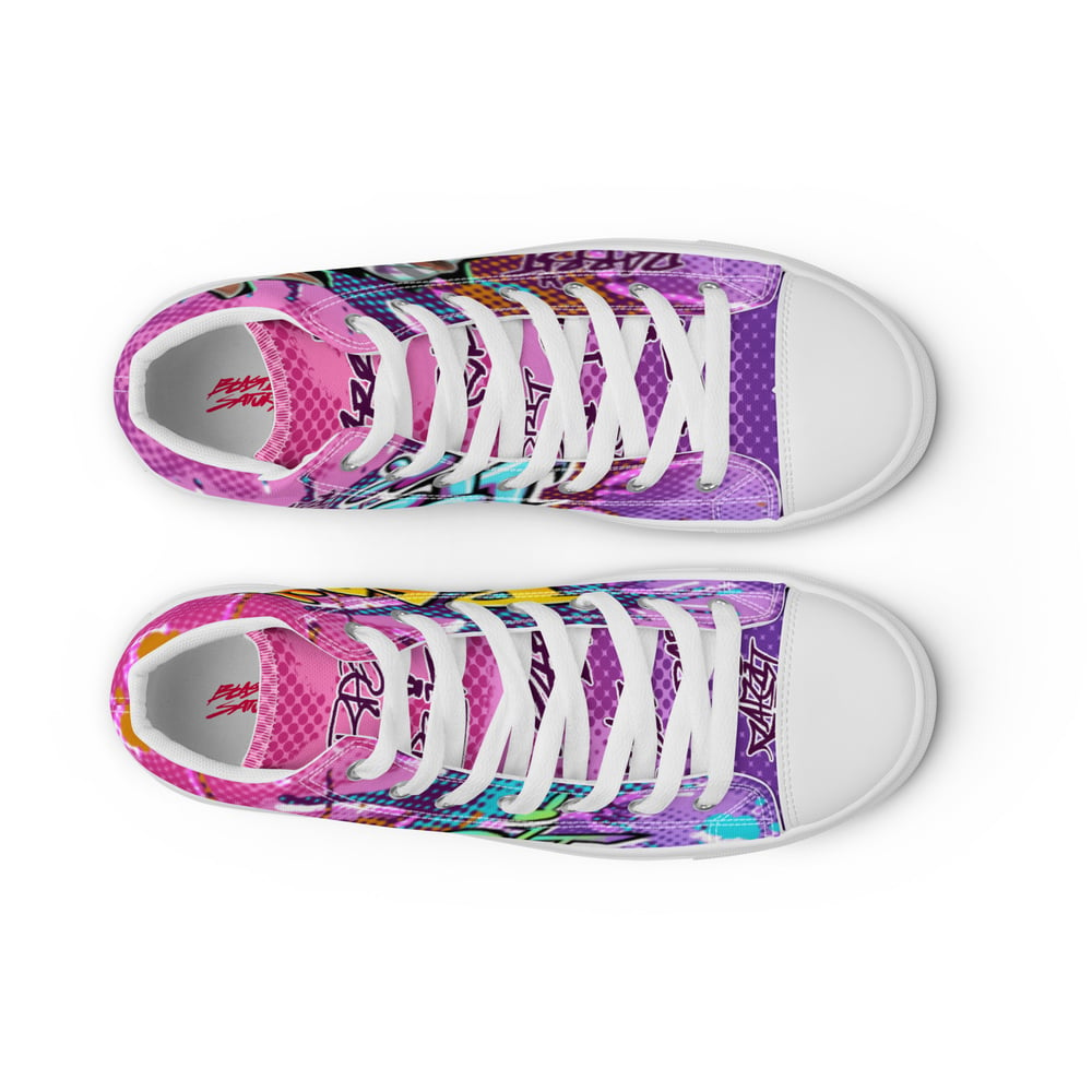 WOMEN'S - Delinquent Bunny -  high top canvas shoes