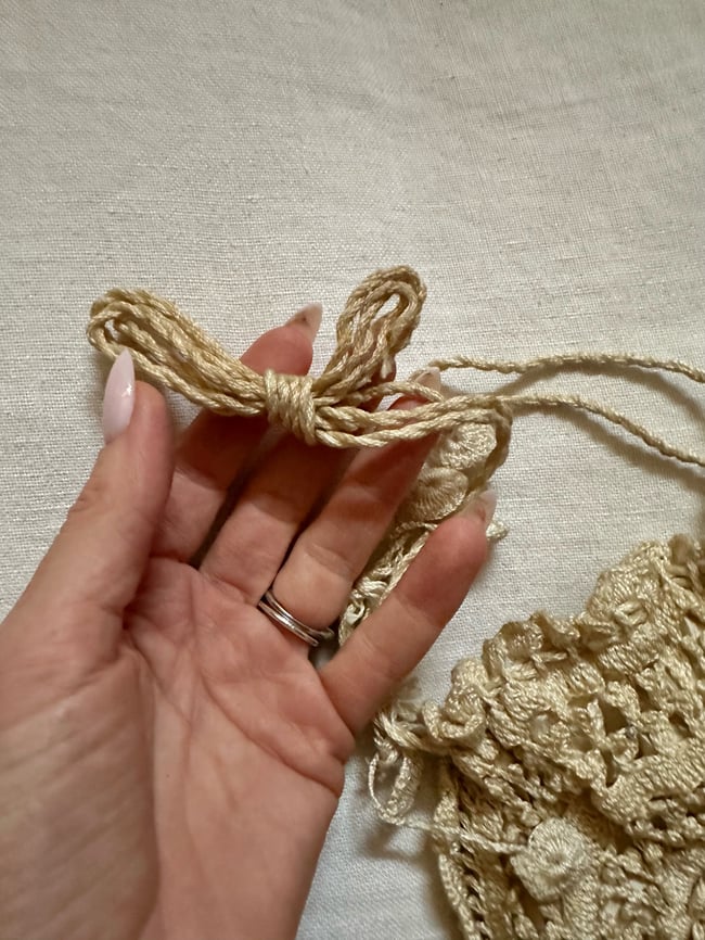  victorian crochet pouch evening bag