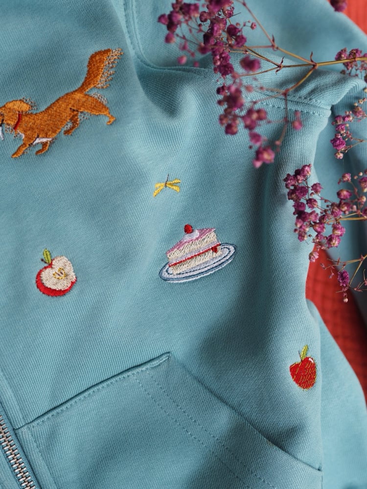 Image of Summer Sprinkles - Teal zipped hoody