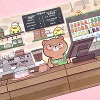 Image 2 of Starbear Cafe A6 Art Print 