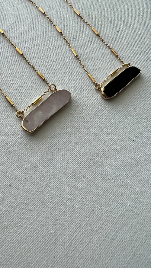 Image of LOVE'S TRAIN • Crystal Slab Necklace