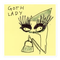 Image 1 of Bubble-free stickers GOTH LADY 