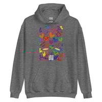 Image 3 of LOVEDCGOGO "LOVE HEARTS CRANK" Dark Unisex Hoodie (see color options)