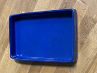 Image 2 of Slab dish Blue glaze