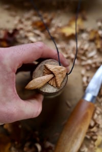 Image 2 of Mushroom Pendant Necklace. 