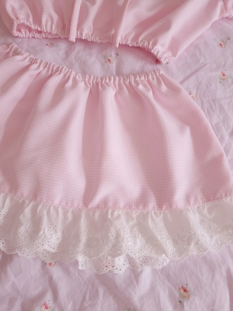 Sailor pink gingham skirt Image 2