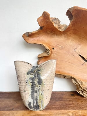 Image of PINCHED TOP RAKU VASE