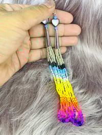 Image 3 of Painted Petals earrings 